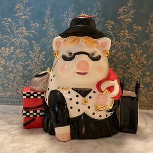 Mud Pie Fashion Fund Ceramic Piggy Bank